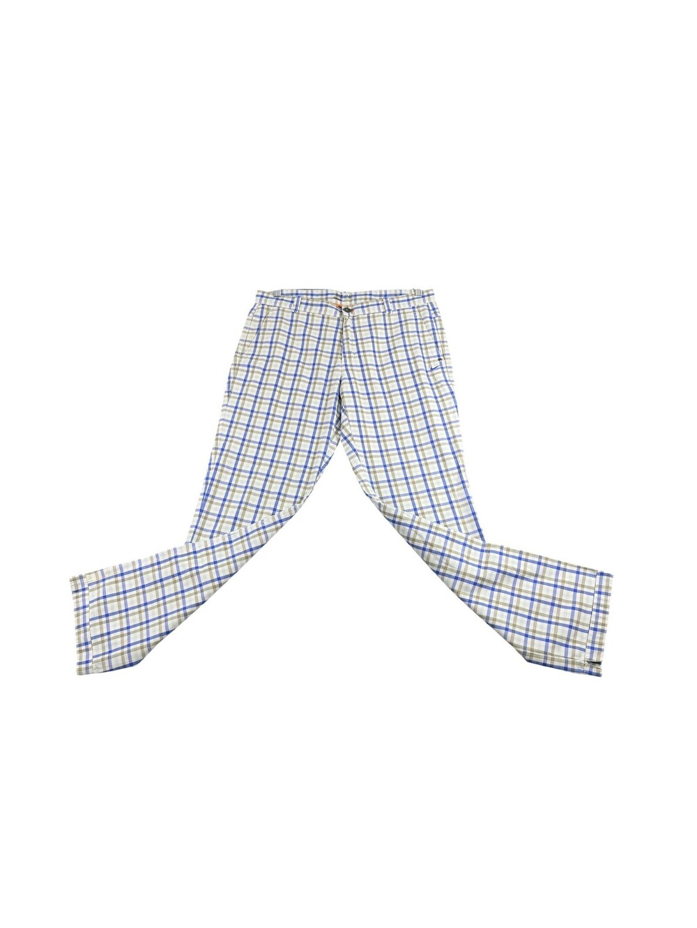 Nike Golf Dri-FIT Men’s 36x34 Plaid Golf Pants Blue Green White Straight Leg